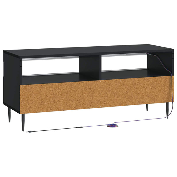 LED TV-kaappi Musta Tekninen puu