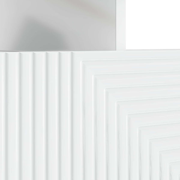 LED TV-kaappi Korkeakiiltoinen valkoinen Tekninen puu