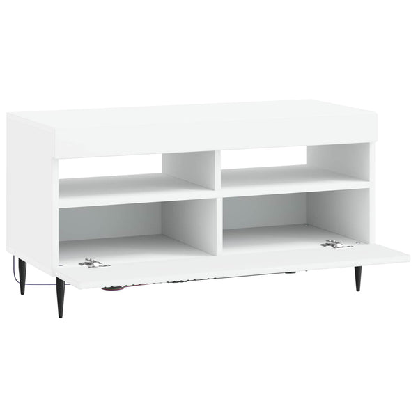 LED TV-kaappi valkoinen Tekninen puu