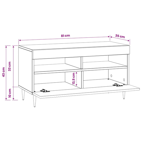 LED TV-kaappi Vanha puu Tekninen puu