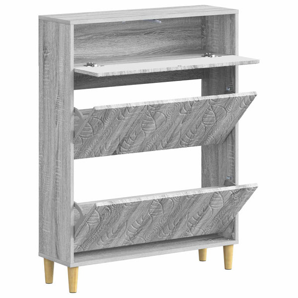 Kenkäkaappi DELFT 78 x 24 x 103 cm Tekninen puu Harmaa Sonoma