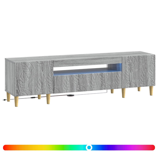 LED TV-kaappi Harmaa Sonoma Tekninen puu
