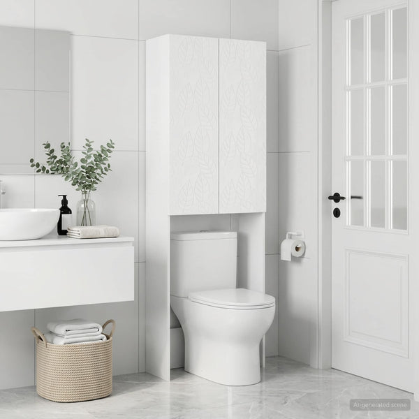Vessakaappi DELFT valkoinen 66 x 25,5 x 190 cm Tekninen puu