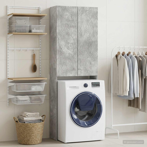 Vessakaappi DELFT Betoninharmaa 66 x 25,5 x 190 cm Tekninen puu