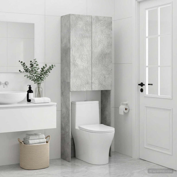 Vessakaappi DELFT Betoninharmaa 66 x 25,5 x 190 cm Tekninen puu