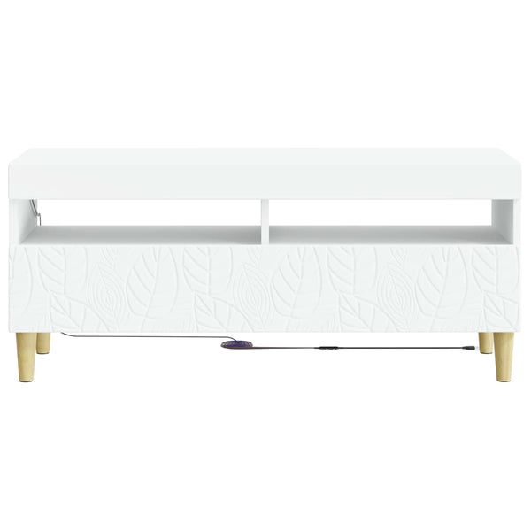 LED TV-kaappi valkoinen Tekninen puu
