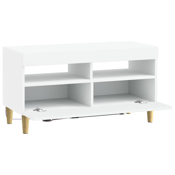 LED TV-kaappi valkoinen Tekninen puu