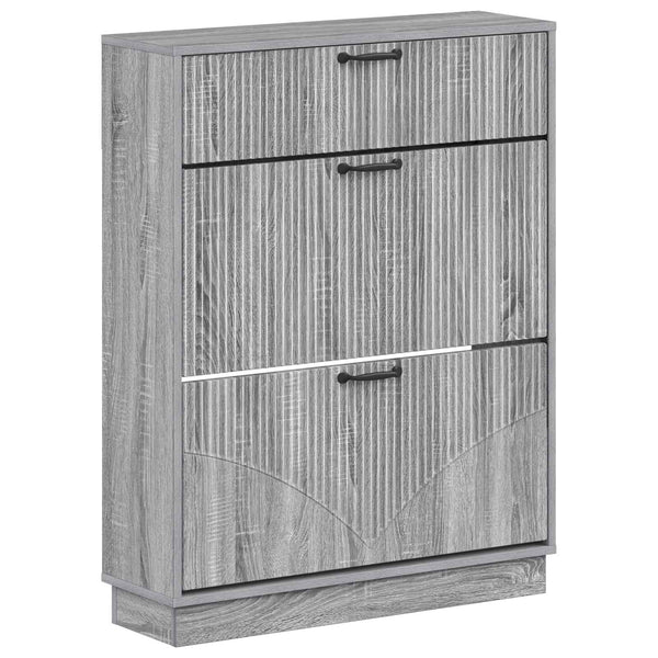 Kenkäkaappi HOORN 78 x 24 x 100 cm Tekninen puu Harmaa Sonoma