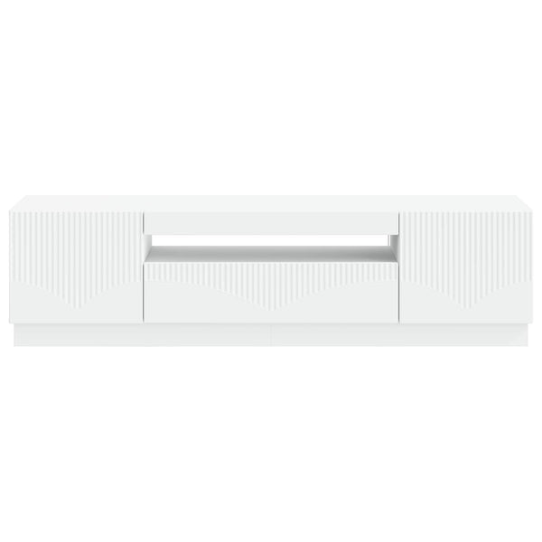 LED TV-kaappi valkoinen Tekninen puu