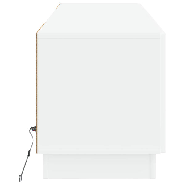 LED TV-kaappi valkoinen Tekninen puu