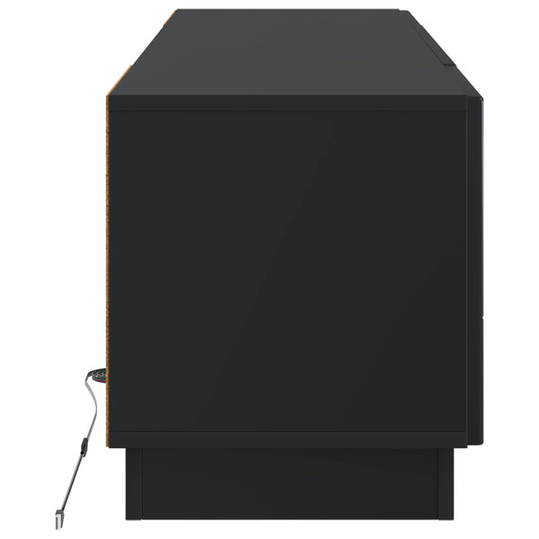 LED TV-kaappi Musta Tekninen puu