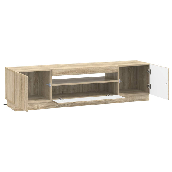 LED TV-kaappi Sonoma-tammi Tekninen puu