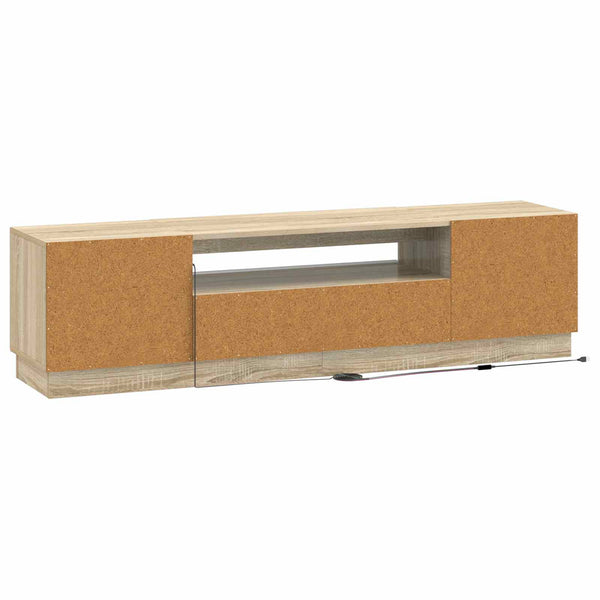 LED TV-kaappi Sonoma-tammi Tekninen puu