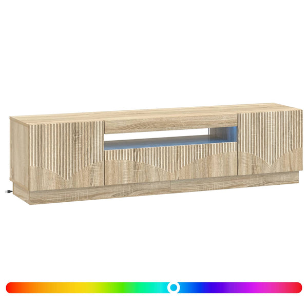 LED TV-kaappi Sonoma-tammi Tekninen puu
