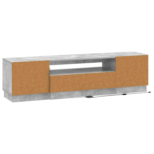 LED TV-kaappi Betoninharmaa Tekninen puu