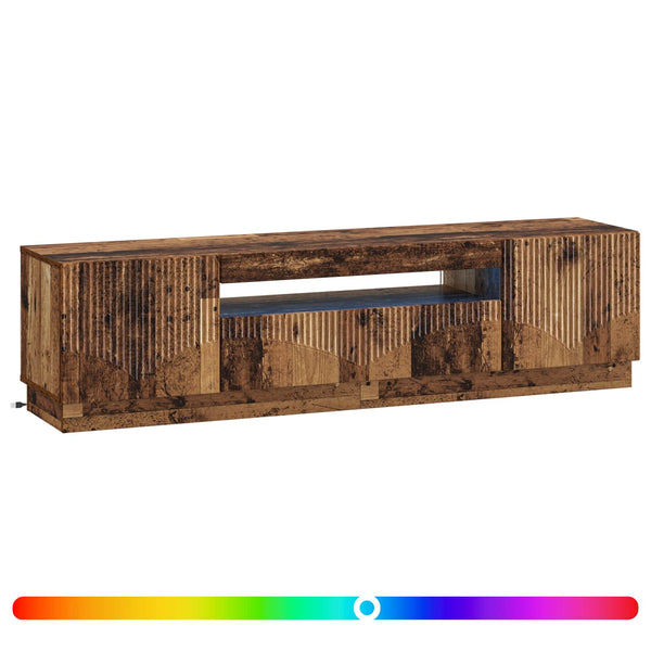 LED TV-kaappi Vanha puu Tekninen puu