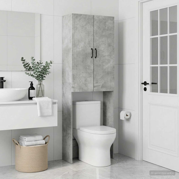 Vessakaappi HOORN Betoninharmaa 66 x 25,5 x 190 cm Tekninen puu