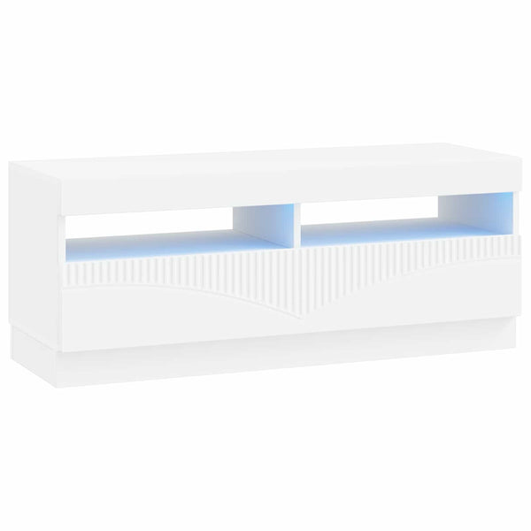LED TV-kaappi valkoinen Tekninen puu