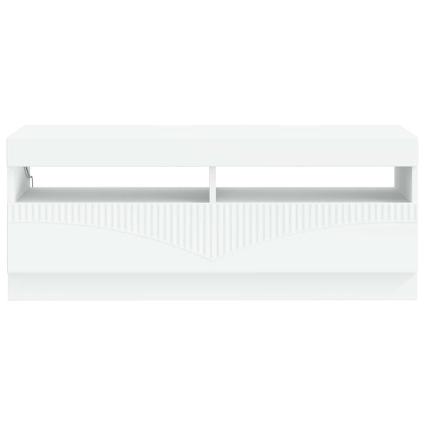 LED TV-kaappi valkoinen Tekninen puu