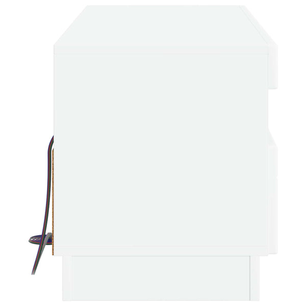 LED TV-kaappi valkoinen Tekninen puu