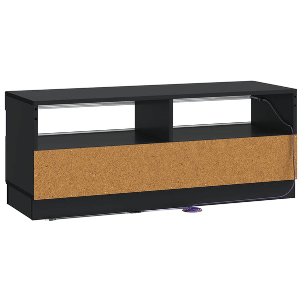 LED TV-kaappi Musta Tekninen puu