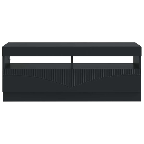 LED TV-kaappi Musta Tekninen puu