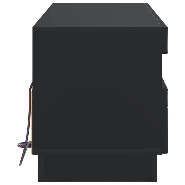 LED TV-kaappi Musta Tekninen puu