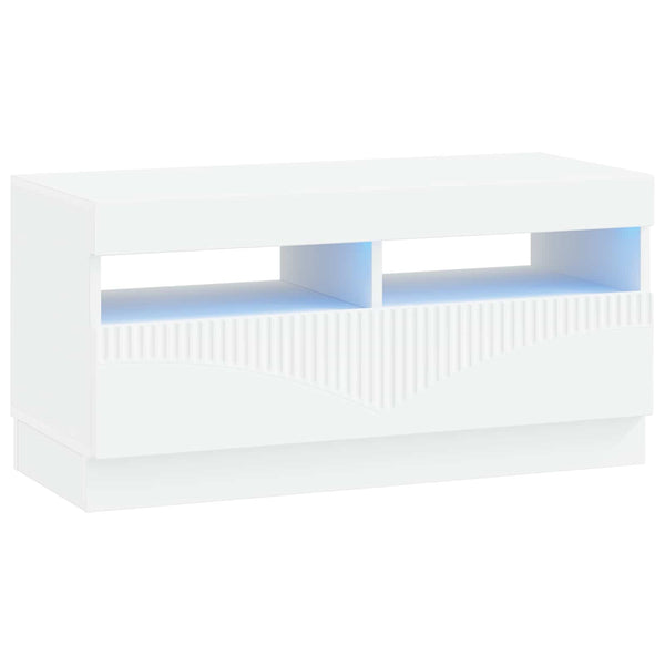 LED TV-kaappi valkoinen Tekninen puu