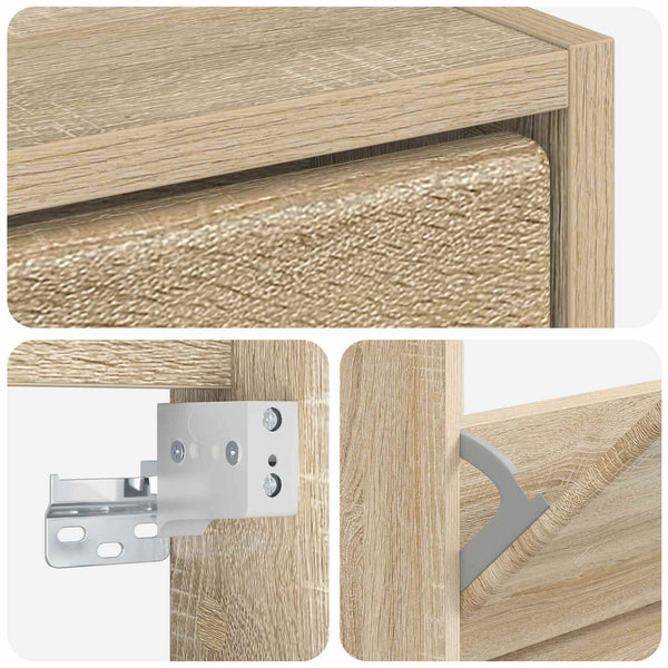Seinälle asennettava kenkäkaappi BREDA 71 x 17 x 43 cm