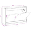 Seinälle asennettava kenkäkaappi BREDA 71 x 17 x 43 cm