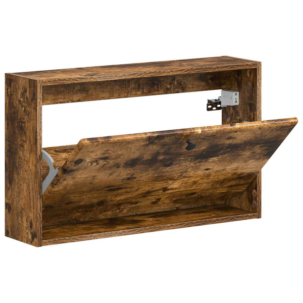 Seinälle asennettava kenkäkaappi BREDA 71 x 17 x 43 cm