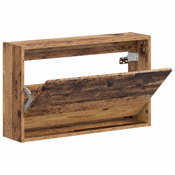 Seinälle asennettava kenkäkaappi BREDA 71 x 17 x 43 cm