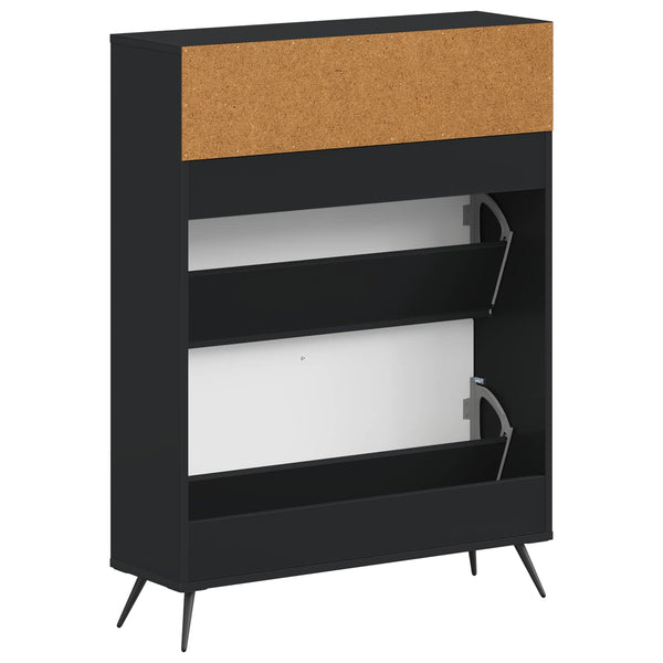 Kenkäkaappi BREDA 78 x 24 x 103 cm Tekninen puu Musta