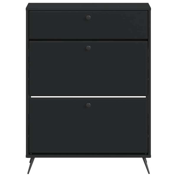 Kenkäkaappi BREDA 78 x 24 x 103 cm Tekninen puu Musta