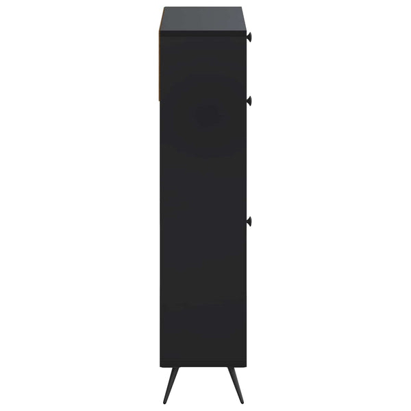 Kenkäkaappi BREDA 78 x 24 x 103 cm Tekninen puu Musta