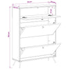 Kenkäkaappi BREDA 78 x 24 x 103 cm Tekninen puu Musta