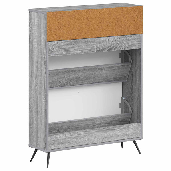Kenkäkaappi BREDA 78 x 24 x 103 cm Tekninen puu Harmaa Sonoma