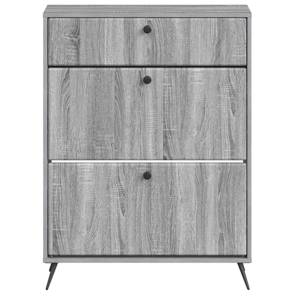 Kenkäkaappi BREDA 78 x 24 x 103 cm Tekninen puu Harmaa Sonoma