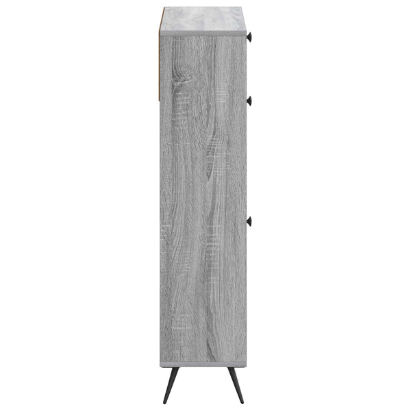 Kenkäkaappi BREDA 78 x 24 x 103 cm Tekninen puu Harmaa Sonoma