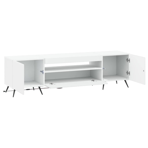 LED TV-kaappi valkoinen Tekninen puu