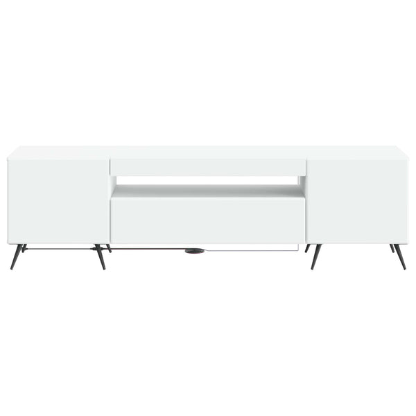 LED TV-kaappi valkoinen Tekninen puu