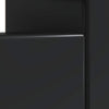 LED TV-kaappi Musta Tekninen puu