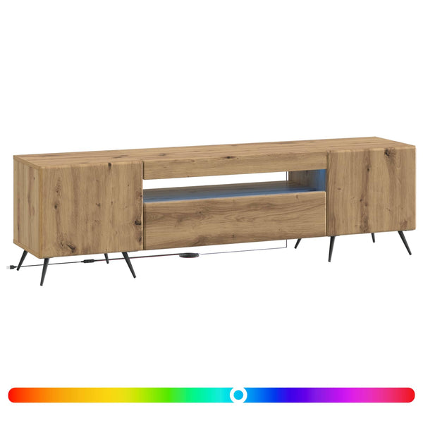 LED TV-kaappi Artisaanitammi Tekninen puu