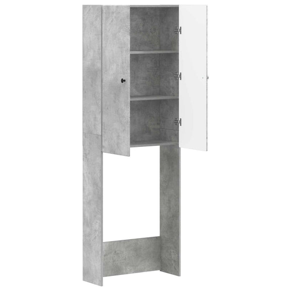 Vessakaappi BREDA Betoninharmaa 66 x 25,5 x 190 cm Tekninen puu
