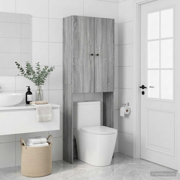 Vessakaappi BREDA Harmaa Sonoma 66 x 25,5 x 190 cm Tekninen puu