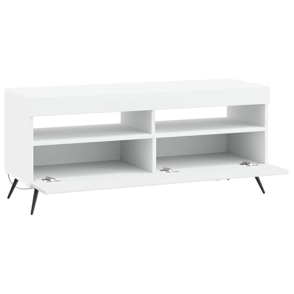 LED TV-kaappi valkoinen Tekninen puu