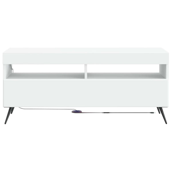 LED TV-kaappi valkoinen Tekninen puu