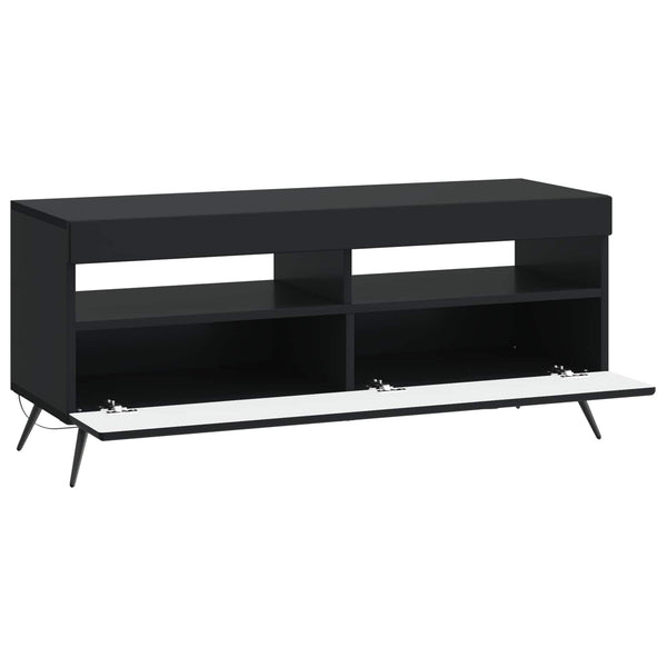 LED TV-kaappi Musta Tekninen puu
