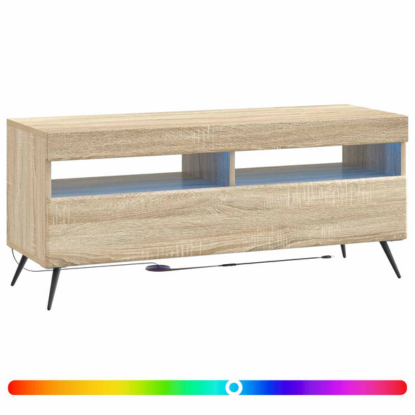 LED TV-kaappi Sonoma-tammi Tekninen puu
