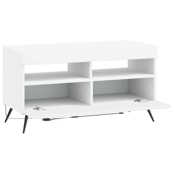 LED TV-kaappi valkoinen Tekninen puu